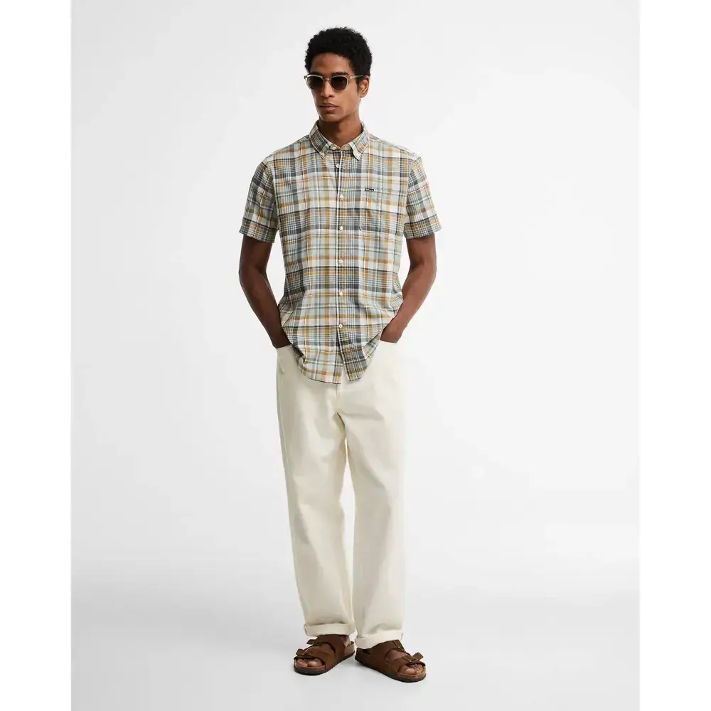 Barbour Baycliff Checked Tailored Short-Sleeved Shirt